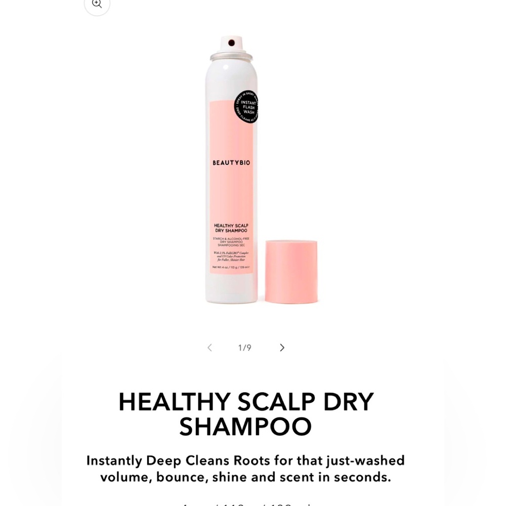 Beauty bio, HEALTHY SCALP DRY SHAMPOO 4oz